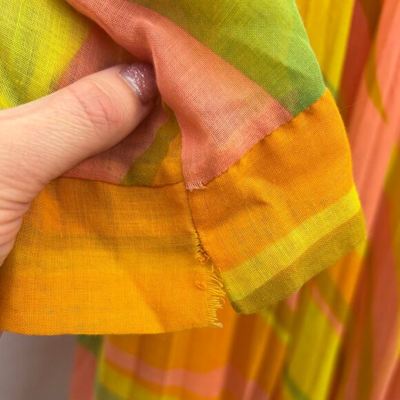 Vintage orange & pink psychedelic trapeze swing dress - fits like a small - Picture 5 of 7